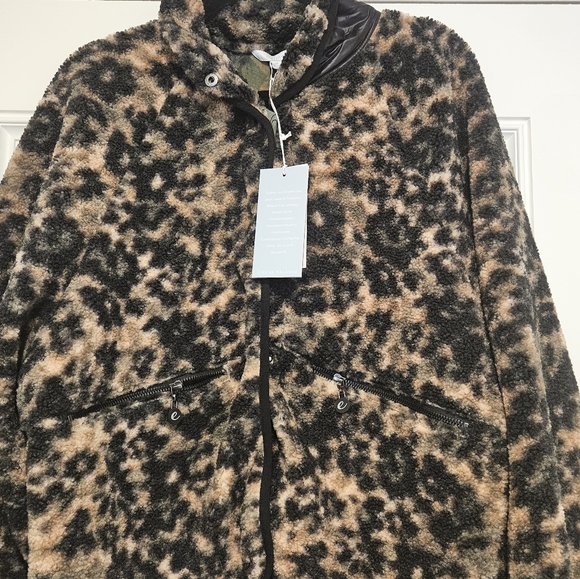 NWT Johnny Was Calme Fleece Shapra Jacket Black and Tan Floral Printed - Picture 7 of 14